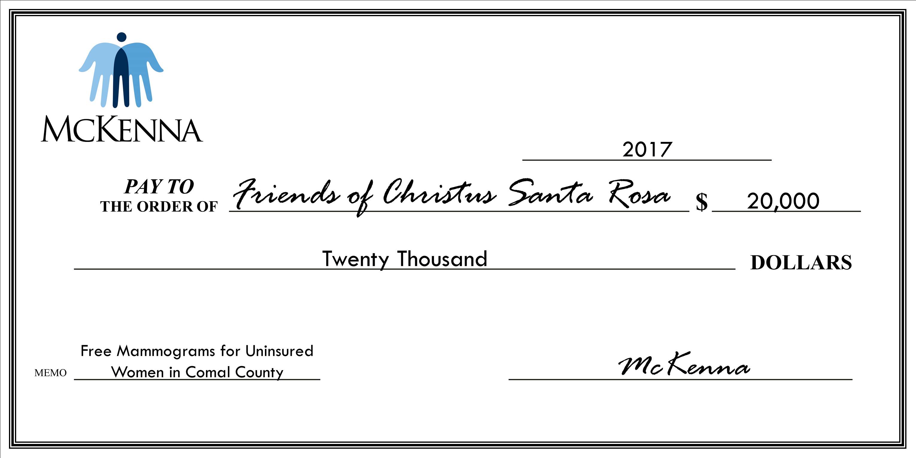 Friends of Christus Santa Rosa - $20,000