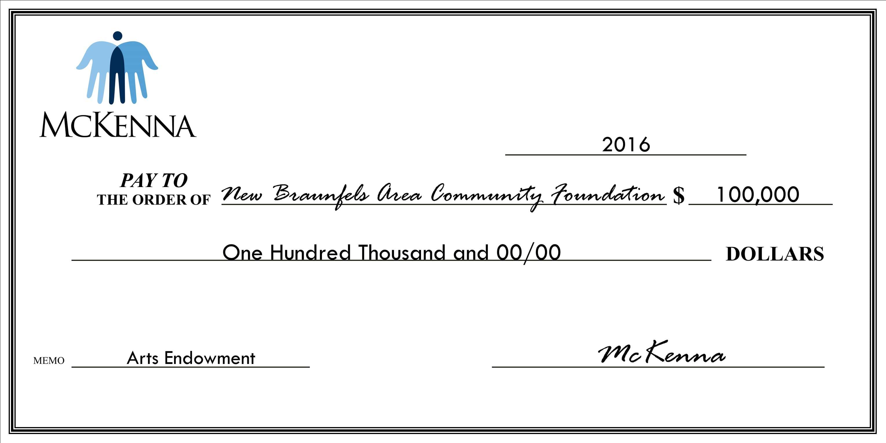 New Braunfels Area Community Foundation - $100,000